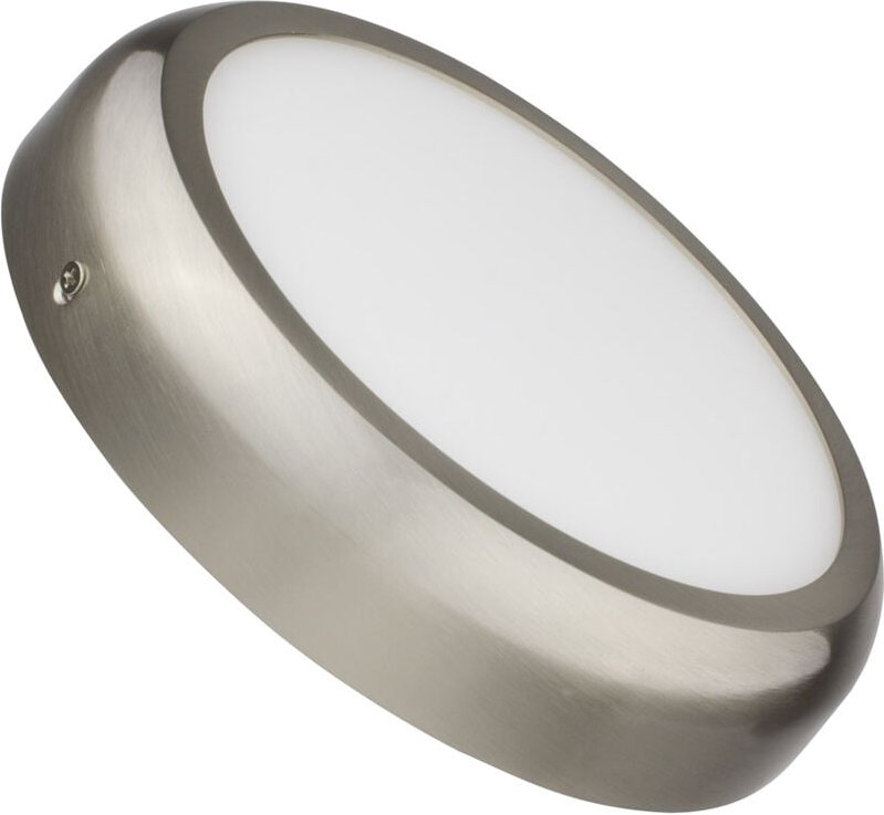 Ledkia - LED-Deckenleuchte 18W Rund Metall Ø225mm Design Silver 3000K Warmweiß