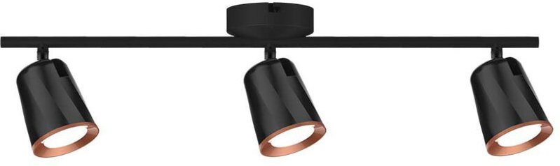 V-tac - LED-Wandleuchten mit Tripple Head - Schwarz - IP20 - 15W - 1620 Lumen - 3000K