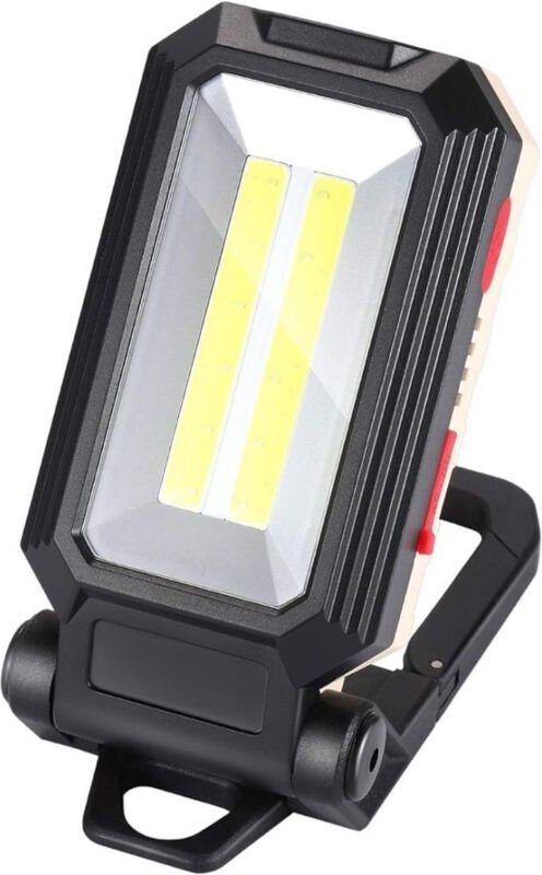 Longziming - Leistungsstarke wiederaufladbare Arbeitsleuchte, LED-Arbeitsleuchte, Werkstattlampe mit Magnetfuß, Taschenl...