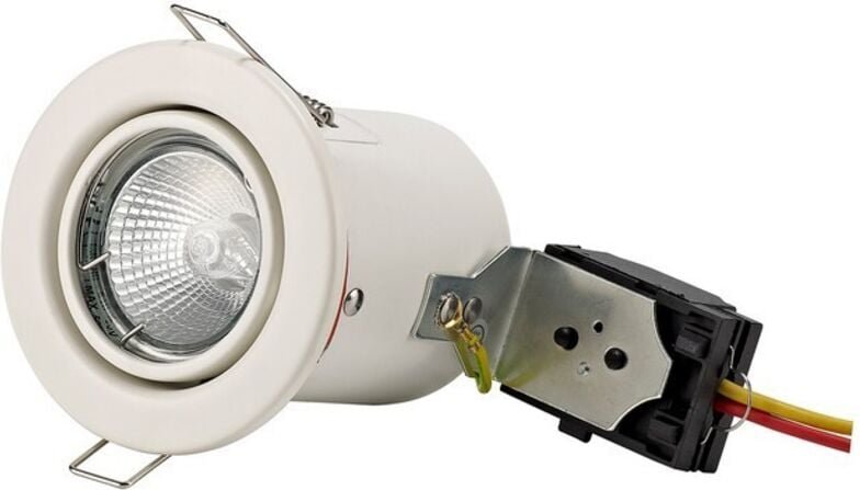 Inspired Deco - Agni - Einstellbares Einbaudownlight mit Brandschutz, Weiß, GU10, IP20