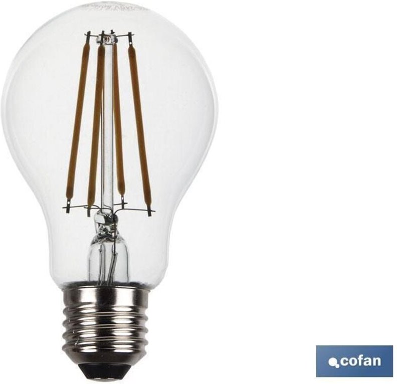 Cofan - Klassische Filament-LED-Glühbirne E27 7 w 806 lm 2700 k