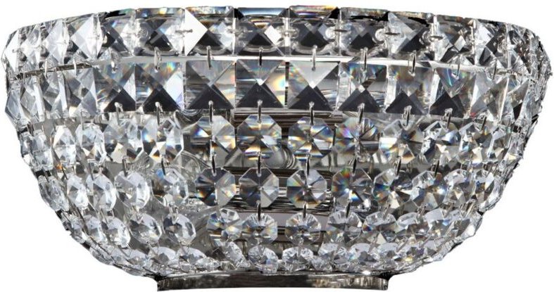 Wandleuchte Wandlampe Flurleuchte Schlafzimmerlampe Kristalle Antik b 25,5 cm