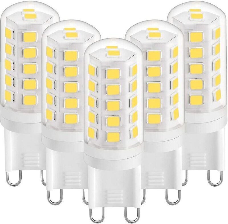 Aougo - G9 led 3 w Warmweiß 3000 k, G9 LED-Lampen 350 lm, entspricht 28 w 40 w Halogenlampe, 5 Stück