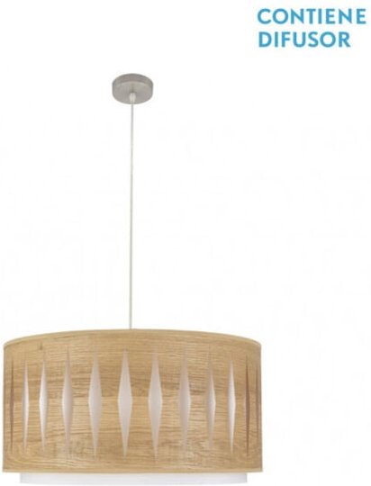 Senko - fabrilamp Hängeleuchte aus Clar-Holz und Nickel-Metall Alexandra