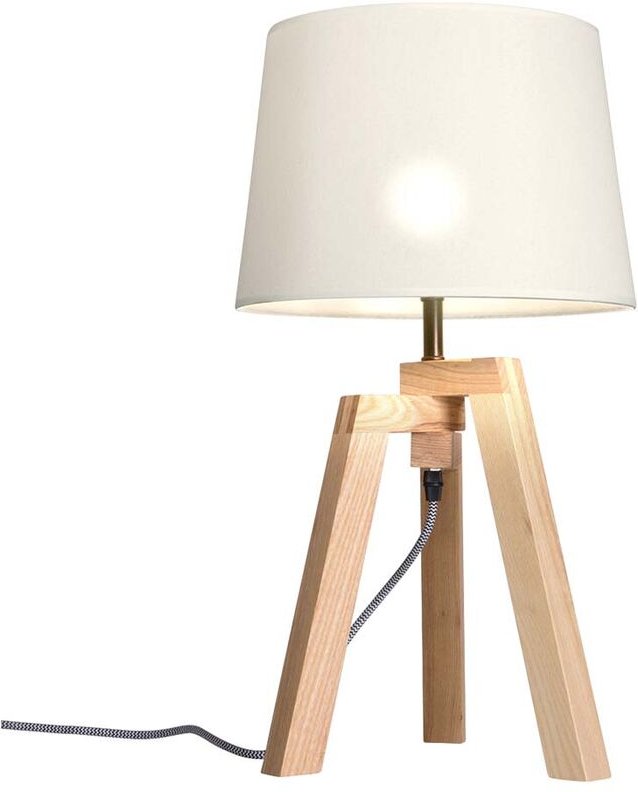 Steinhauer - Mexlite - tischlampe - Sabi - holz - holz leinen - ø 30cm - E27 -