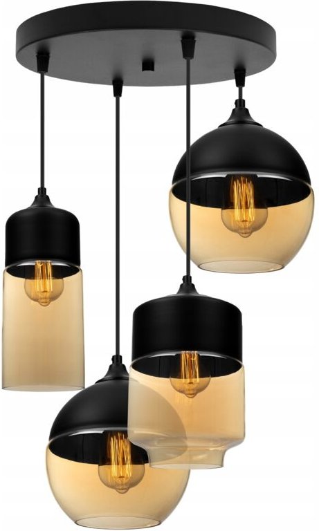 Hängende Deckenleuchte, Glasplafon, Led-Lampe