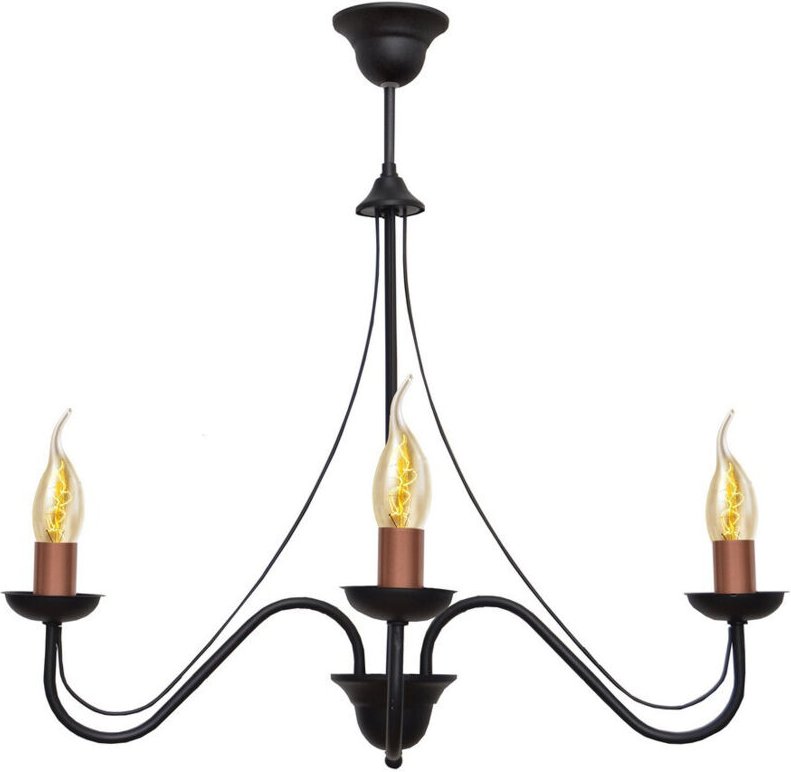 Malbo Mehrarm-Pendelleuchte Schwarz, Kupfer 60cm - Helam