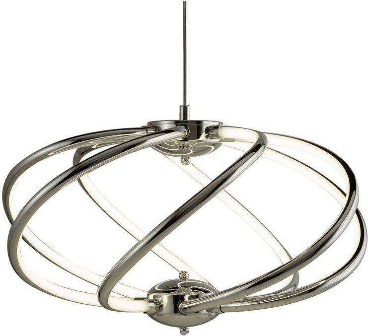 Bardot - led sphärische Deckenpendelleuchte Chrom - Searchlight