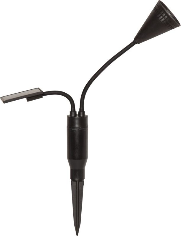 Solar Garten Spotlight Powerspot kabellos warmweiße LED schwarz H 34cm