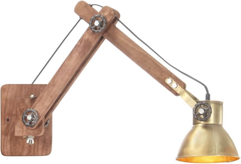 Thumbnail - Wandleuchte Industrie-Stil Messing Rund E27 Vidaxl