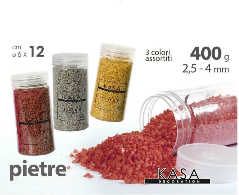 Trade Shop Traesio - Trade Shop - pietre decorative vazo pavoretti decoupage kolorien 400GR 2,5-4MM 823312 -