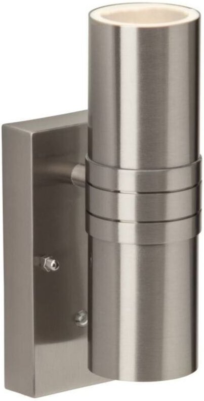 Thumbnail - Lampe Hanni led Außenwandleuchte 2flg Dämmerungsschalter edelstahl 2x LED-PAR51, GU10, 3W LED-Reflektorlampen inklusive,...