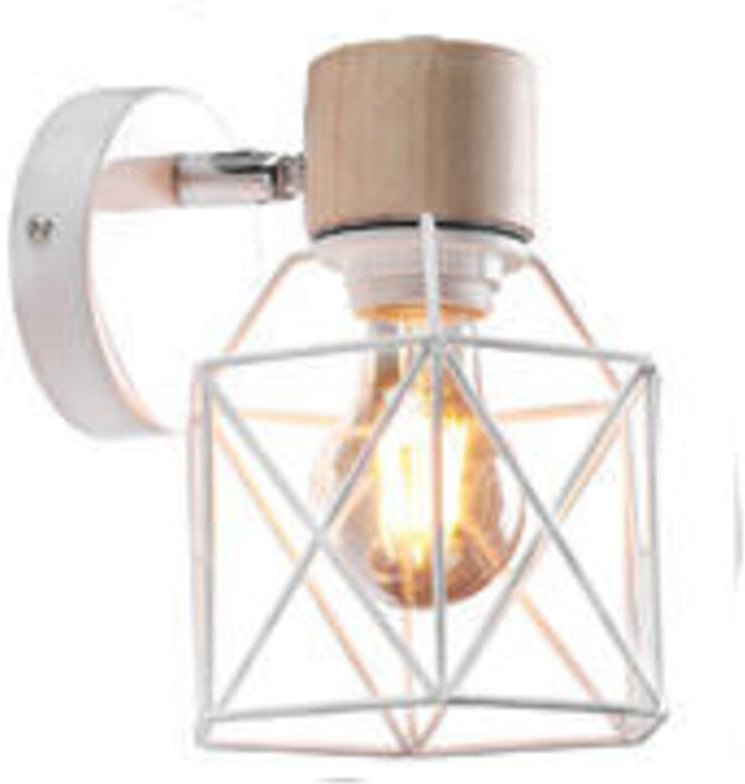 Vintage rustikale industrielle Schmiedeeisen Wandleuchte für Küche Bar Esszimmer Wohnzimmer Café Loft E27 weiß