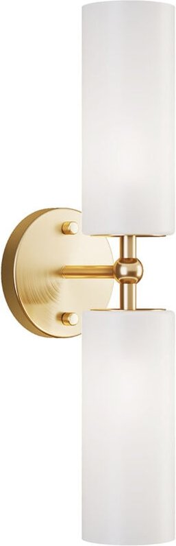 Gealterte Goldene Wandleuchte - 2-flammige Wandlampe - Feru Gealtertes Gold