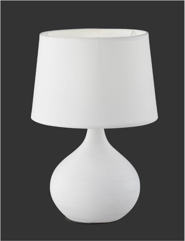 Moderne Tischlampe mit weißem Keramiksockel und Lampenschirm von Martin Trio Lighting