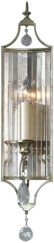 Thumbnail - Gianna - 1 Licht Innenkerze Wandleuchte Silber, E14 - Elstead