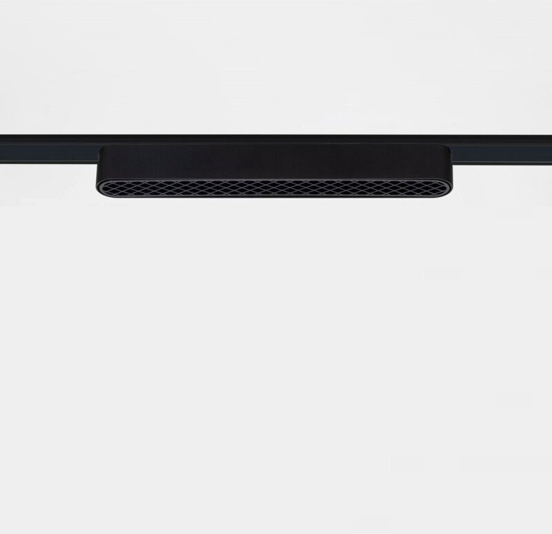 Efectoled - LED-Linealstrahler für Magnetschiene 25mm SuperSlim 12W 48V Schwarz Optic 222mm 2700K Warmweiß
