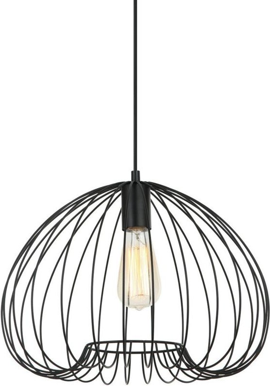 Meddi - Moderner hängender Anhänger Schwarz 1 Licht, E27 - Italux