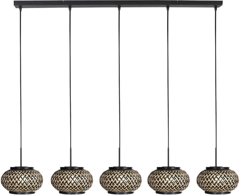 Mexlite - hängeleuchte - HaloSwap - natürlich schwarz - bambus -