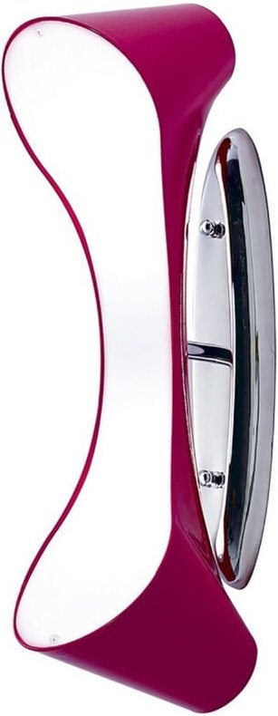 Inspired Mantra Fusion Ora Ora Wandleuchte, 2-flammig, E27, glänzendes Lila/weißes Acryl/poliertes Chrom, Kompaktleuchts...