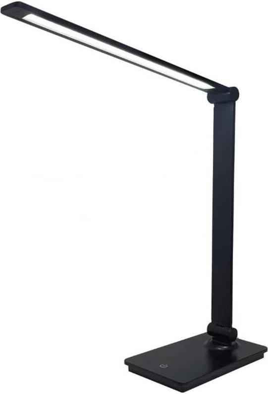 Schwarze LED-Tischlampe mit USB-Anschluss, 3-stufig dimmbares weißes Licht, Augenschutzlampe für Wimpernverlängerung und...