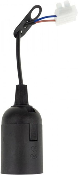 Thumbnail - Baustellenlampenfassung mit Kabel und Stecker, schwarz, 1xE27, 60W, Ecolight