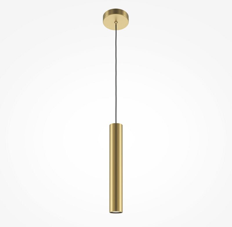 Thumbnail - Maytoni Pro Focus Moderne, schlanke Pendel-Deckenleuchte, Gold, 1 x GU10