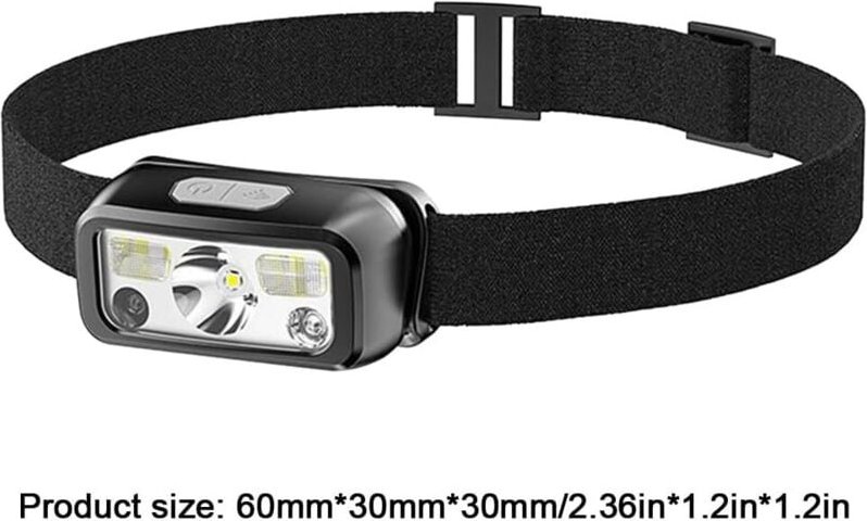 Induktions-Stirnlampe für den Außenbereich, wiederaufladbare Induktions-Stirnlampe per USB, kleine tragbare Stirnlampe f...