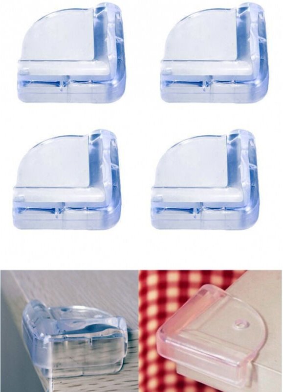 Trade Shop Traesio - Trade Shop - 4 stücke schutz STOßSTANGE eckenschutz 43x43x19MM kinder STOßFEST wandschutz -