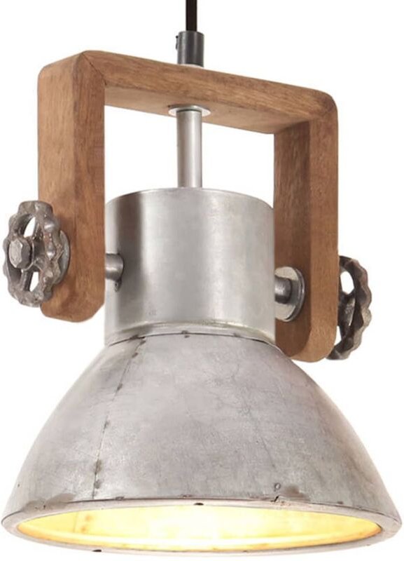 Hängelampe Industriestil 25 W Silbern Rund 19 cm E27 vidaXL