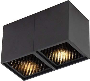 Designspot schwarz 2-flammig - Qubo Honey