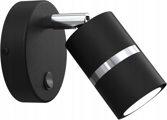 Frei. Verstellbare Wandleuchte mit Schalter Ewilight Tube 1xGu10 Schwarzchrom
