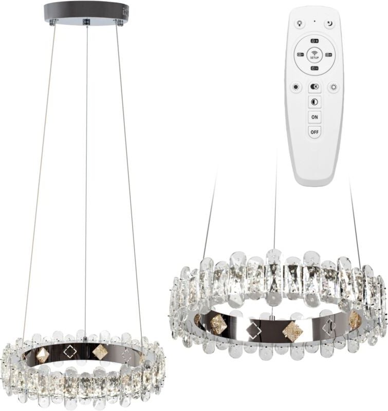 Crystal led-deckenleuchte APP1041-CP + fernbedienung