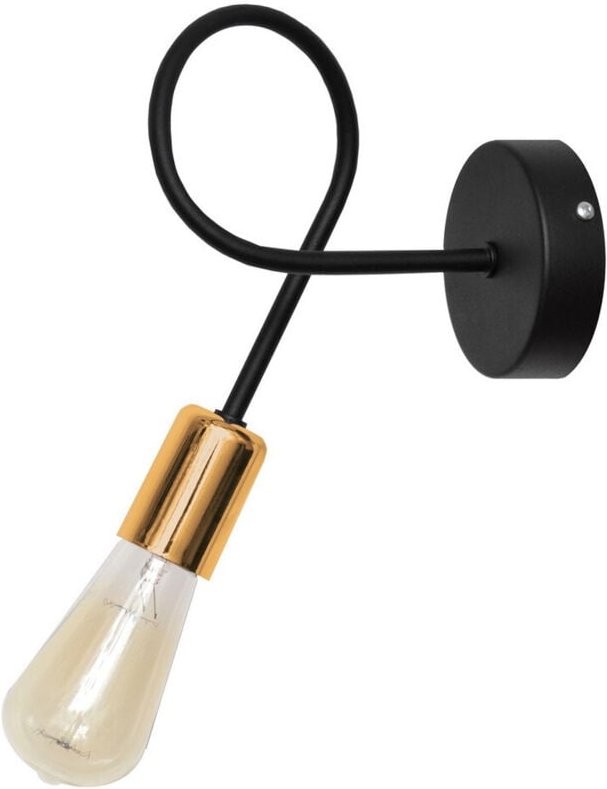 Oxford Wandleuchte Schwarz, Kupfer 25cm - Helam