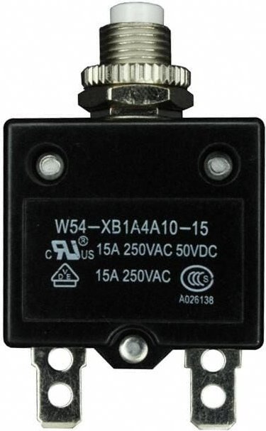 Te Connectivity - Magnetothermischer Schalter 1Cto geschlossen auf Standby 15A/250Vac mit Mutter (Leistungsschalter)
