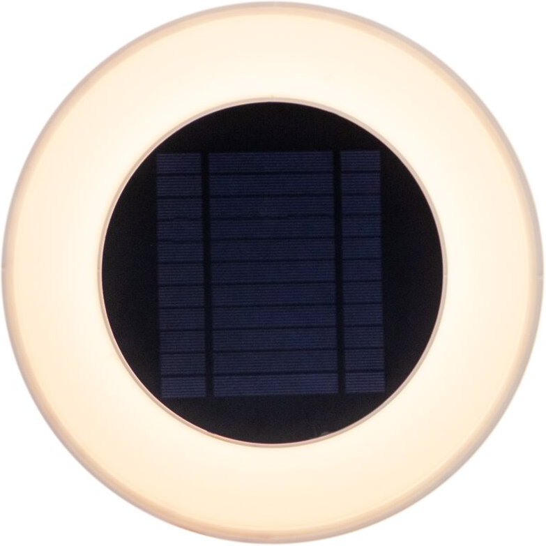Wally Runde Wandleuchte mit Solarladung. Maße ø39x8 cm. Kaltes LED-Licht. Hergestellt in Spanien
