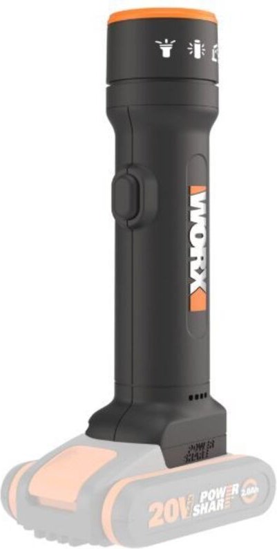 WORX WX027.9 510-480-220-120 Lumen 20V LED-Taschenlampe ohne Akku und Ladegerät