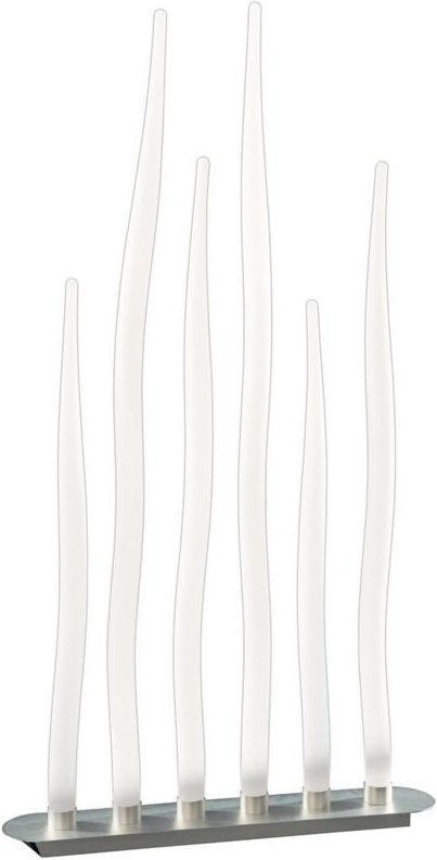 Inspired Mantra Estalacta Stehleuchte 6-flammig GU10 Bar Indoor, Silber/Opalweiß