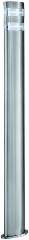Searchlight India - LED Außenpoller Post Light Satin Silber, Edelstahl IP44