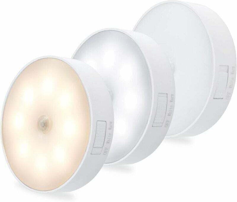 LED-Nachtlicht für den Innenbereich mit Bewegungsmelder, USB-wiederaufladbare LED-Lampe, 1-W-Automatik-LED-Licht mit 3 M...