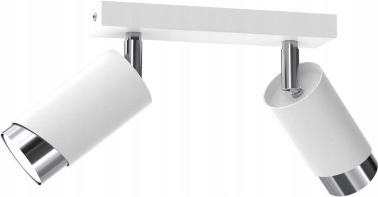 Frei. LED-Deckenleuchte, verstellbar, 2x Gu10 EWILIGHT Bevel, weiß