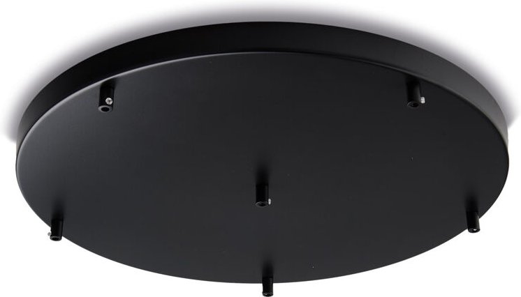 Bonetti Illumina - Rosette – Rosette mit mehreren Kabeln aus schwarzem Eisen, Durchmesser 50, mit 6 Löchern H.3 – Ø50 – ...