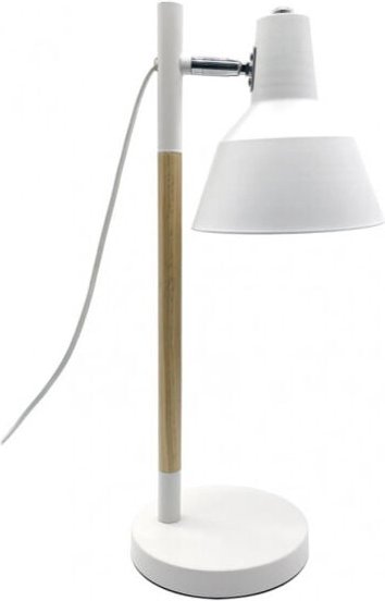 Fabrilamp - Verstellbare und schwenkbare Wandleuchte basil 1xe14 weiß/buche 50x17x23 cm 350º.