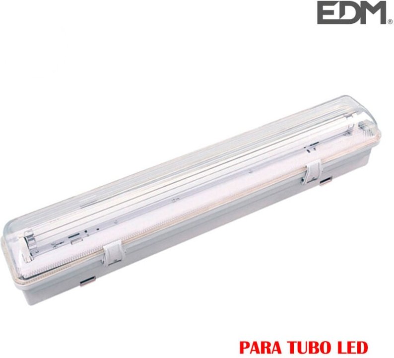 EDM - Wasserdichter Streifen für 1 LED-Röhre 9w (eq 1x18w) 65cm ip44