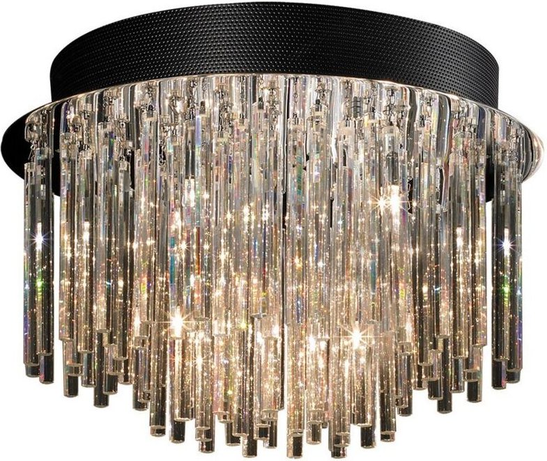 Thumbnail - Spillo - Classic Flush Deckenleuchte Chrome 10 Light mit Crystal Shade G4 - Italux