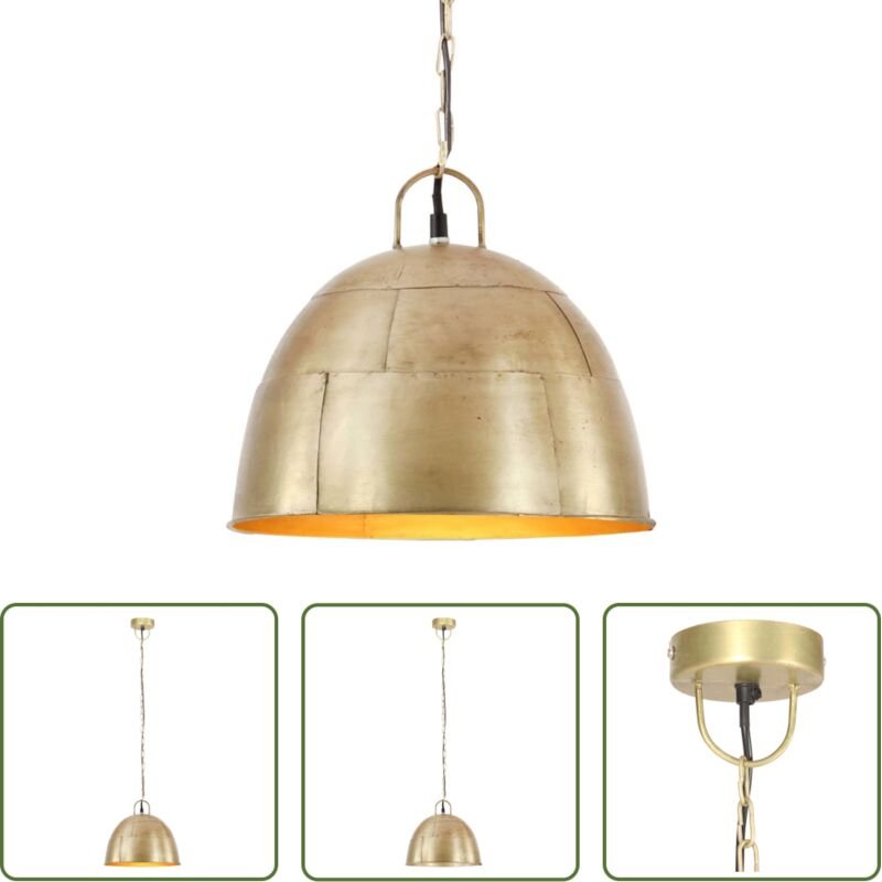 vidaXL Messing - Hängelampe Vintage Industriestil 25 W Messing Rund 31 cm E27