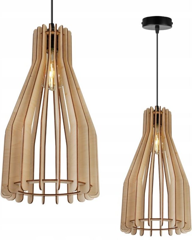 Moderne Led-Deckenhängelampe Aus Holz