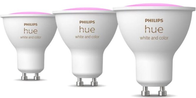 Philips - hue intelligente farbige led-glühbirnen gu10 3x4.2w 2000-6500k 3 stück - 22987700