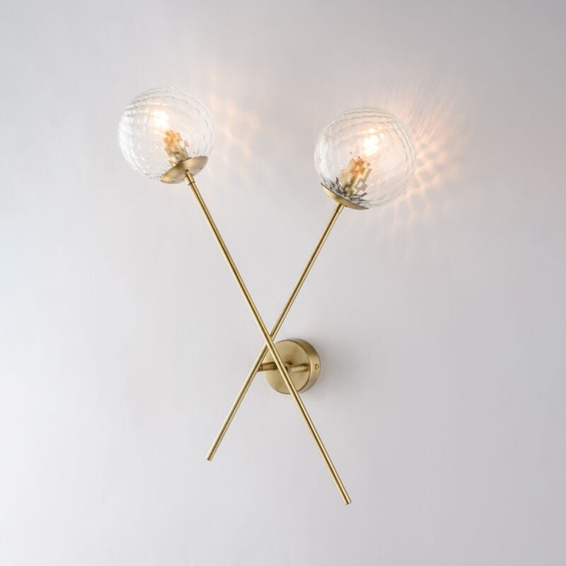 Bonetti Illumina - Demetra - Wandleuchte aus gebürstetem bronziertem Eisen 2 Lichter .33 - P.18 - BL279-AP2-BRZ