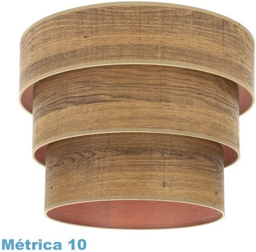 Dreifacher Hängelampenschirm smile m10 dunkles Holz 50dx40dx28h